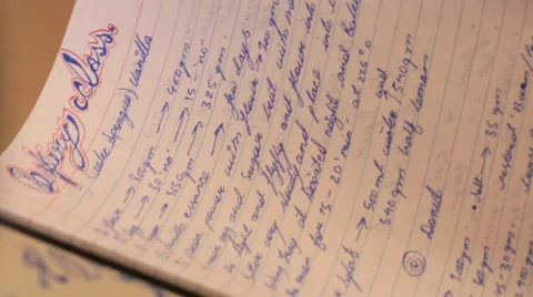 Kathmandu Nepal student notes for a baking class in Eastern Kathmandu, Nepal 스톡 동영상 45207478