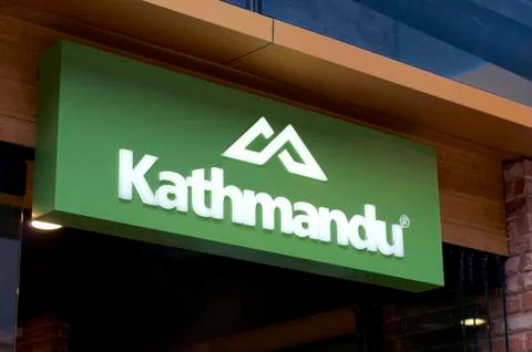 Kathmandu sign in Brisbane Stock Photos