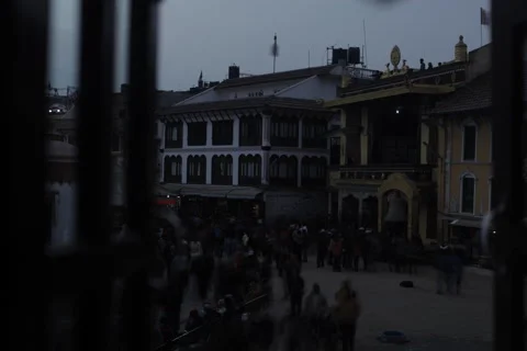 Kathmandu Square. Time Lapse. View from the window Video stock 51528593