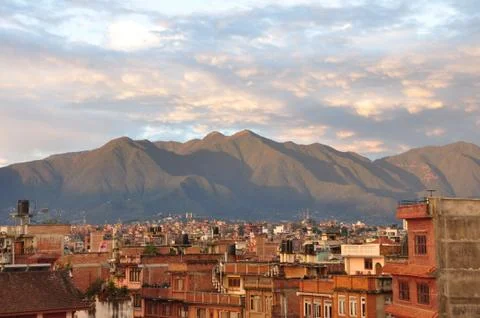 Kathmandu at Sunset Foto stock