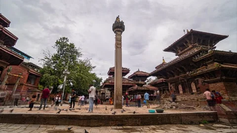 Kathmandu's Vibrant Durbar Square: A Time-Lapse Journey Video stock 238426201