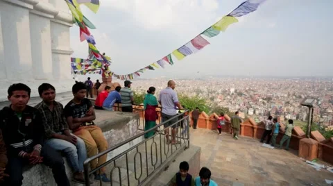 Kathmandy cityscape view Stock Footage 41273805