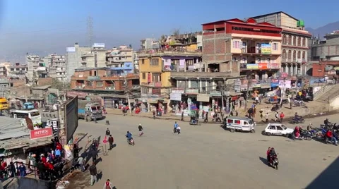 Katmandu Nepal main intersection Stock Footage 65776601