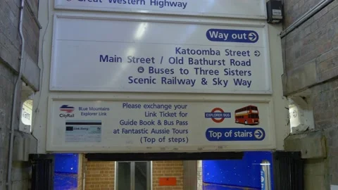 Katoomba Station Map, Blue Mountains In Sydney, New South Wales, Australia Stock Footage 158878736