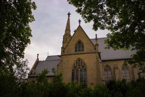Katowice, Poland- May 01, 2015: St. Mary's Church Stock Photos