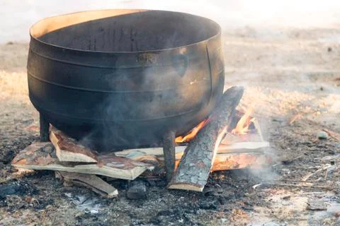 Kattle on Fire Stock Photos