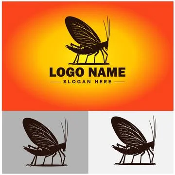 Katydid logo vector art icon graphics for business brand icon katydid logo .. Illustrazione stock