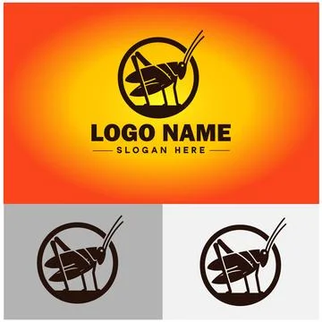 Katydid logo vector art icon graphics for business brand icon katydid logo .. Illustrazione stock