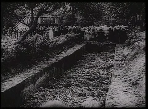 Katyn 1943 Memorial Ceremony Mass Grave Site Stock Footage 335527088