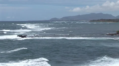 Kauai Beach Waves Stock Footage 32185856