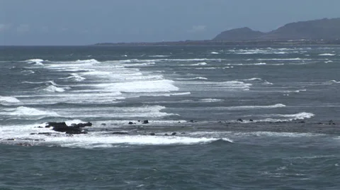 Kauai Beach Waves Stock Footage 32185865