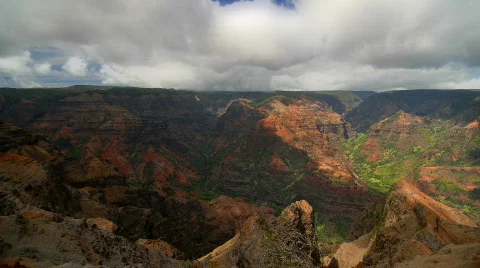 Kauai, Hawaii - Waimea Canyon - 1080 30p Stock Footage