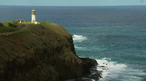 Kauai Lighthouse Video stock 7899477