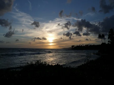 Kauai Sunset Stock Footage 80393226