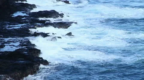 KauaiRockWaves Stock Footage 9464195
