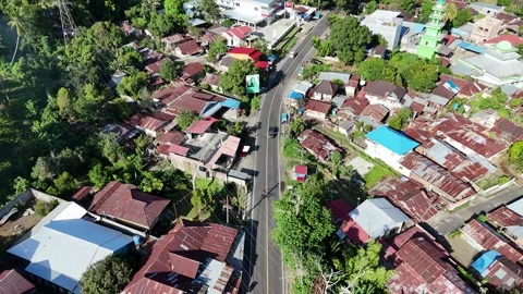 Kauditan Bitung Main Road Stock Footage 273187620