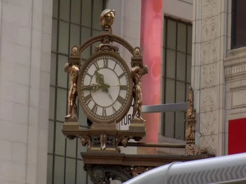 Kaufmann's Clock and Macy's Stock Footage 10893611