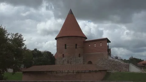 Kaunas Castle before rain 스톡 동영상 11496610