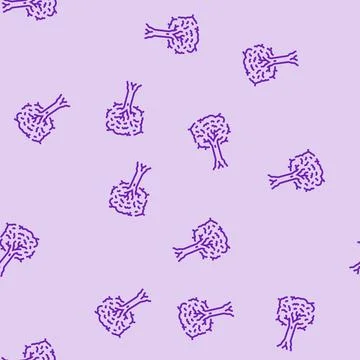 Kauri jungle amazon line seamless pattern Stock Illustration