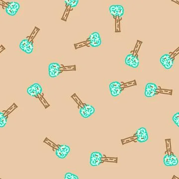 Kauri jungle amazon vector seamless pattern Stock Illustration
