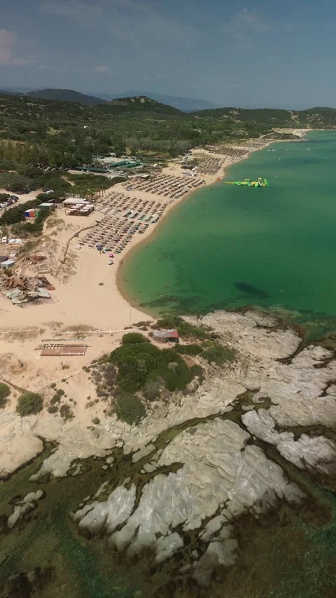 KAVALA Ag. Athanasios Koo BEACH Paradise Beach Bar 01 Stock Footage 280270532