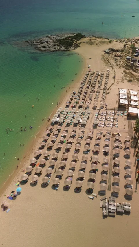 KAVALA Ag. Athanasios Koo BEACH Paradise Beach Bar 01 Stock Footage 280270537