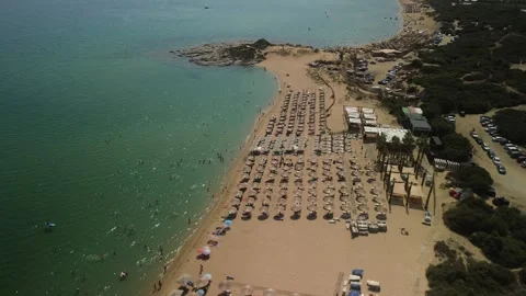 KAVALA Ag. Athanasios Koo BEACH Paradise Beach Bar 01 Stock Footage 280270549