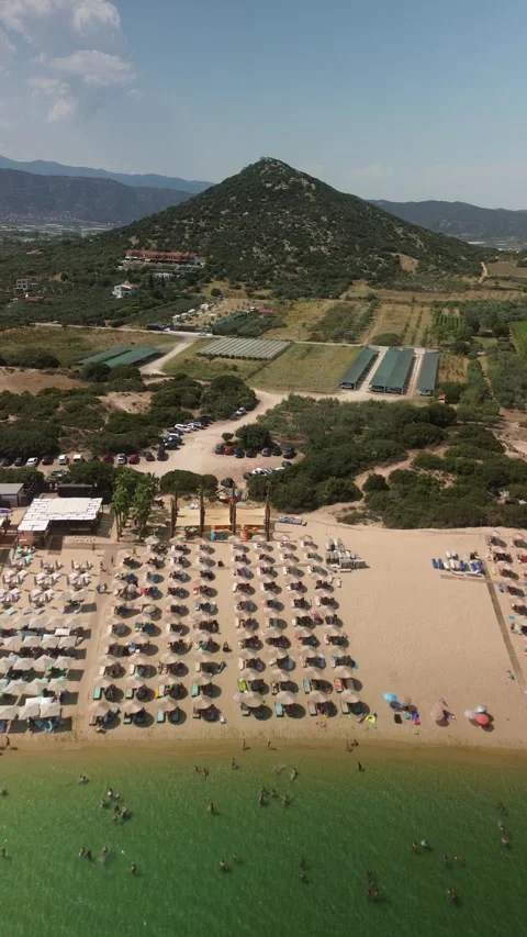 KAVALA Ag. Athanasios Koo BEACH Paradise Beach Bar 01 Stock Footage 280270755