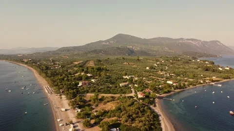 Kavos, The Greek Island of Evia - Greece, Drone video Stock Footage 158271506