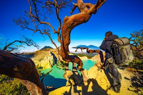 Kawah Ijen Volcano, East Java, Indonesia - August 15 -2025 Foto stock