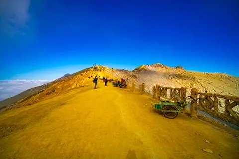 Kawah Ijen Volcano, East Java, Indonesia - August 15 -2025 Stock Photos