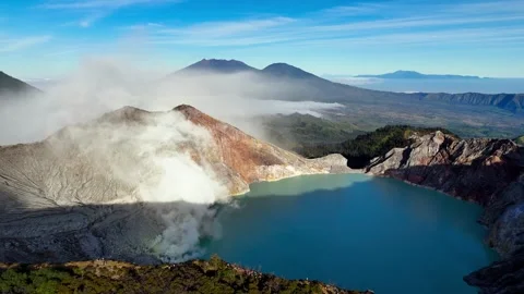 Kawah Ijen volcano, Java, Indonesia. Stock Footage 313637006