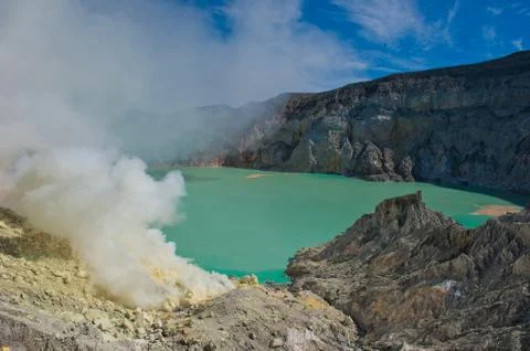 Kawah ijen volcano, java, indonesia Stock-Fotos