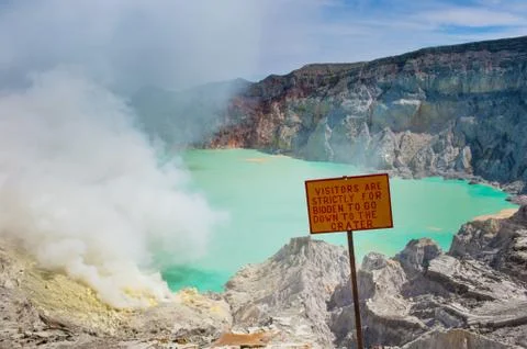 Kawah ijen volcano, java, indonesia 스톡 사진