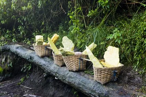 Kawah Ijen Volcano, Java, Indonesia, Asia Stock Photos