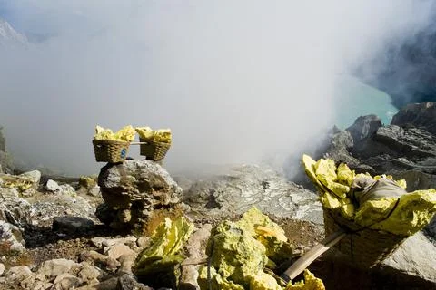 Kawah Ijen Volcano, Java, Indonesia, Asia Foto stock