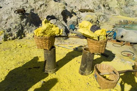 Kawah Ijen Volcano, Java, Indonesia, Asia Foto stock
