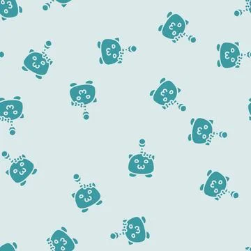 Kawaii accessories glyph seamless pattern 스톡 일러스트