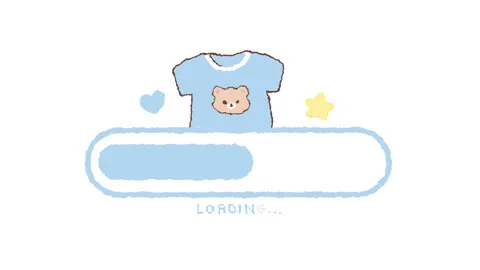 Kawaii Bear Shirt Loading Bar Blue Animation 動画素材 339642283