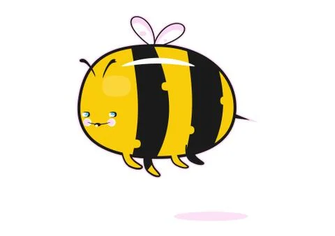 Kawaii bee. Illustrazione stock
