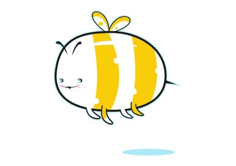 Kawaii bee. Illustrazione stock