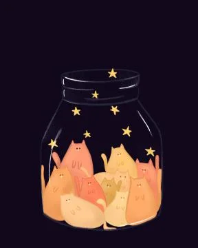 Kawaii cats Stock Illustration