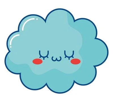 Kawaii cloud design Illustrazione stock