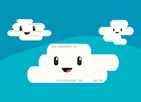 Kawaii clouds design Stock Illustration