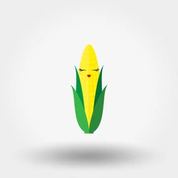 Kawaii corn. Stock Illustration