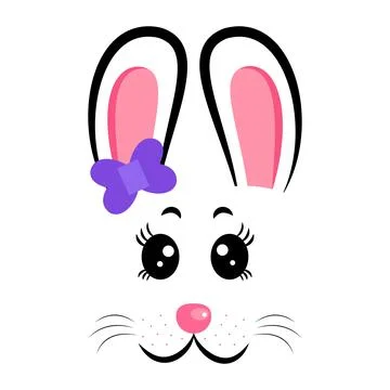 Kawaii Easter Bunny. Vector illustration Stockillustratie