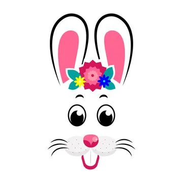 Kawaii Easter Bunny. Vector illustration Illustrazione stock