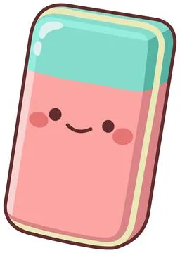 Kawaii Eraser Stock Illustration