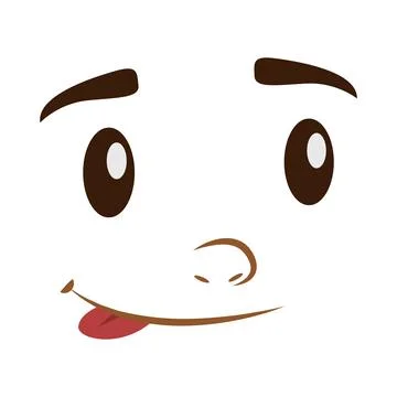 Kawaii Face Expression Vector Illustration Stock Illustration