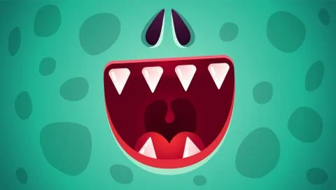 Kawaii face of zombie Stock Illustration